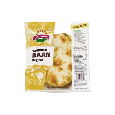 Naan tandoori original cuit sur pierre au style traditionnel de Crispy