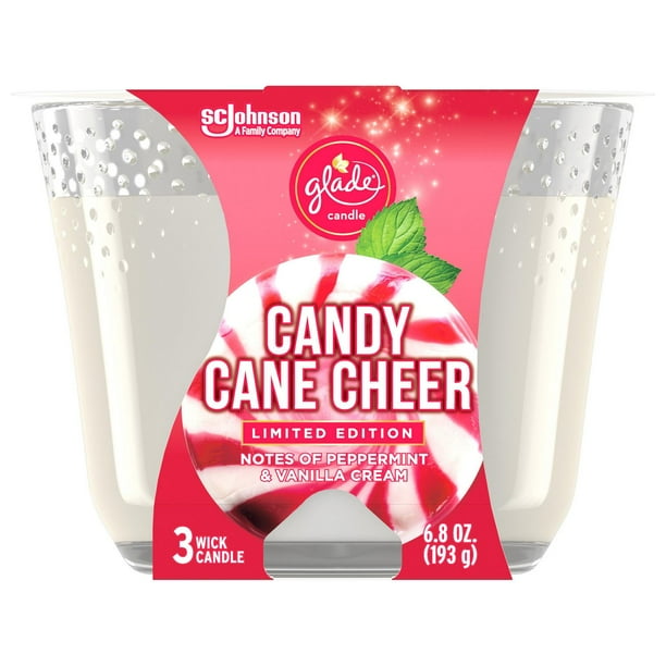 Glade 3 Wick Scented Candle Air Freshener, Candy Cane Cheer Walmart.ca