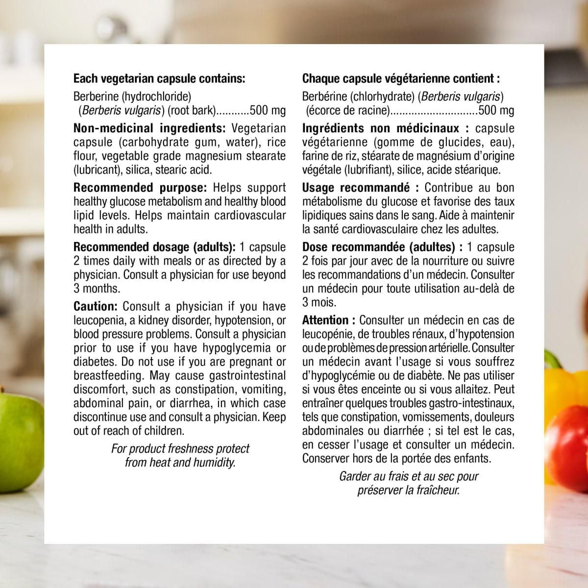 Webber Naturals Berberine 500 mg, 60 Vegetarian Capsules