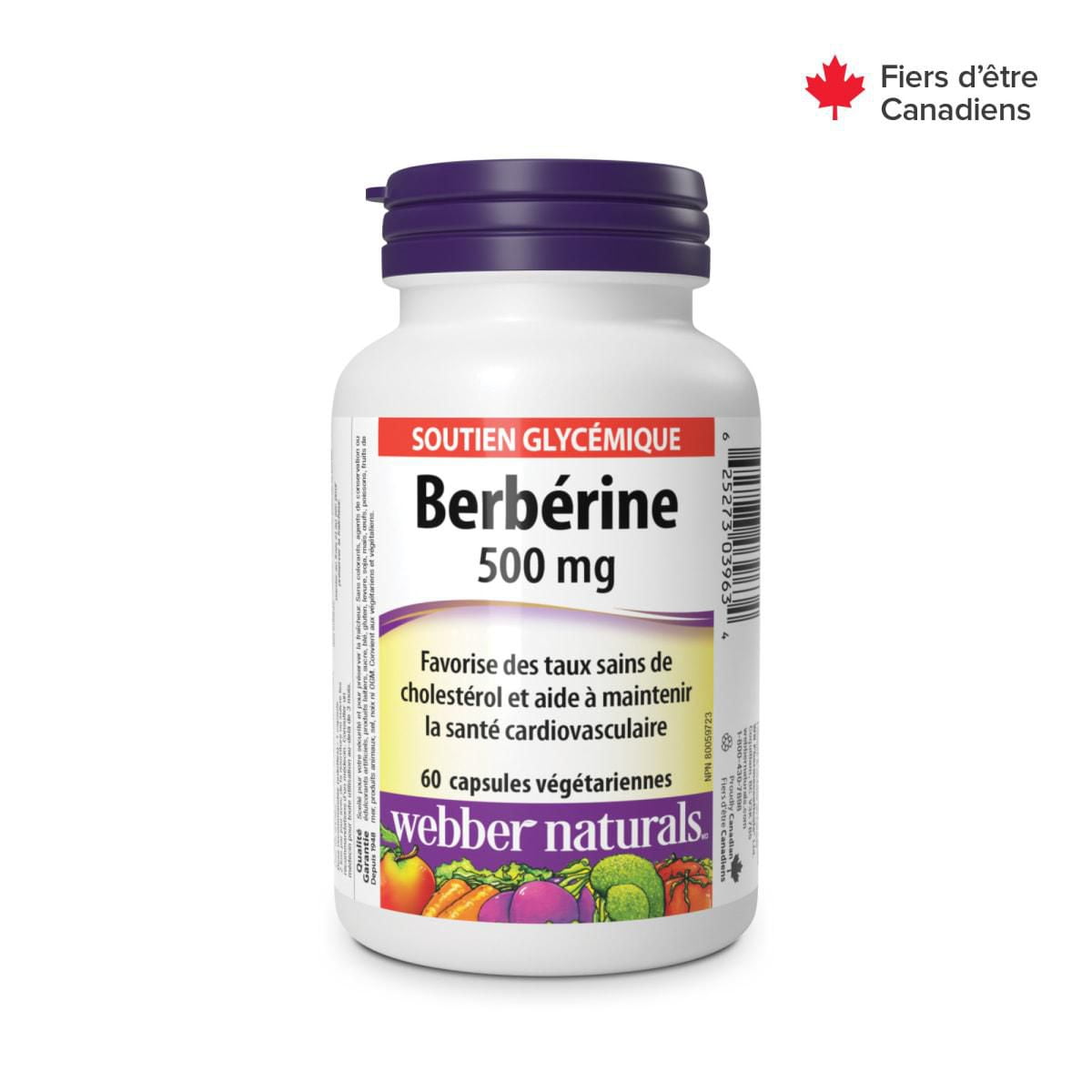 Webber Naturals Berberine 500 mg, 60 Vegetarian Capsules