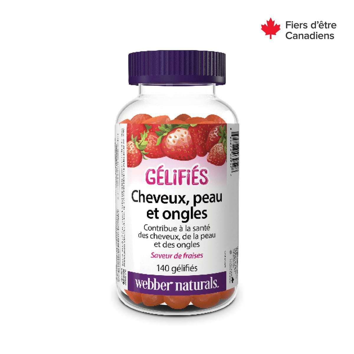 Webber Naturals Hair Skin Nails Gummies Strawberry