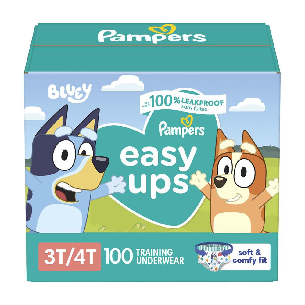 Pampers Easy Ups Pull On Disposable Potty Training Underwear for Girls,  Size 6 (4T-5T), 116 Count