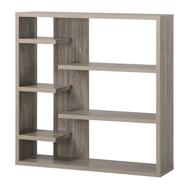 Bibliothèque en bois récupéré avec six étagères de rangement