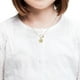 Pendentif floral pour enfant Cutie Pie Jewels en argent sterling plaqué de rhodium jaune avec accents de topazes blanches, 14 po – image 3 sur 4