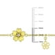 Bracelet floral pour enfant Cutie Pie Jewels en argent sterling plaqué de rhodium jaune avec accents de topazes blanches, 6 po – image 2 sur 5