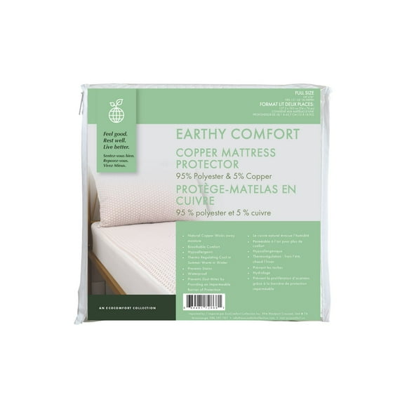 Earthy Comfort Copper Mattress Protector - Queen