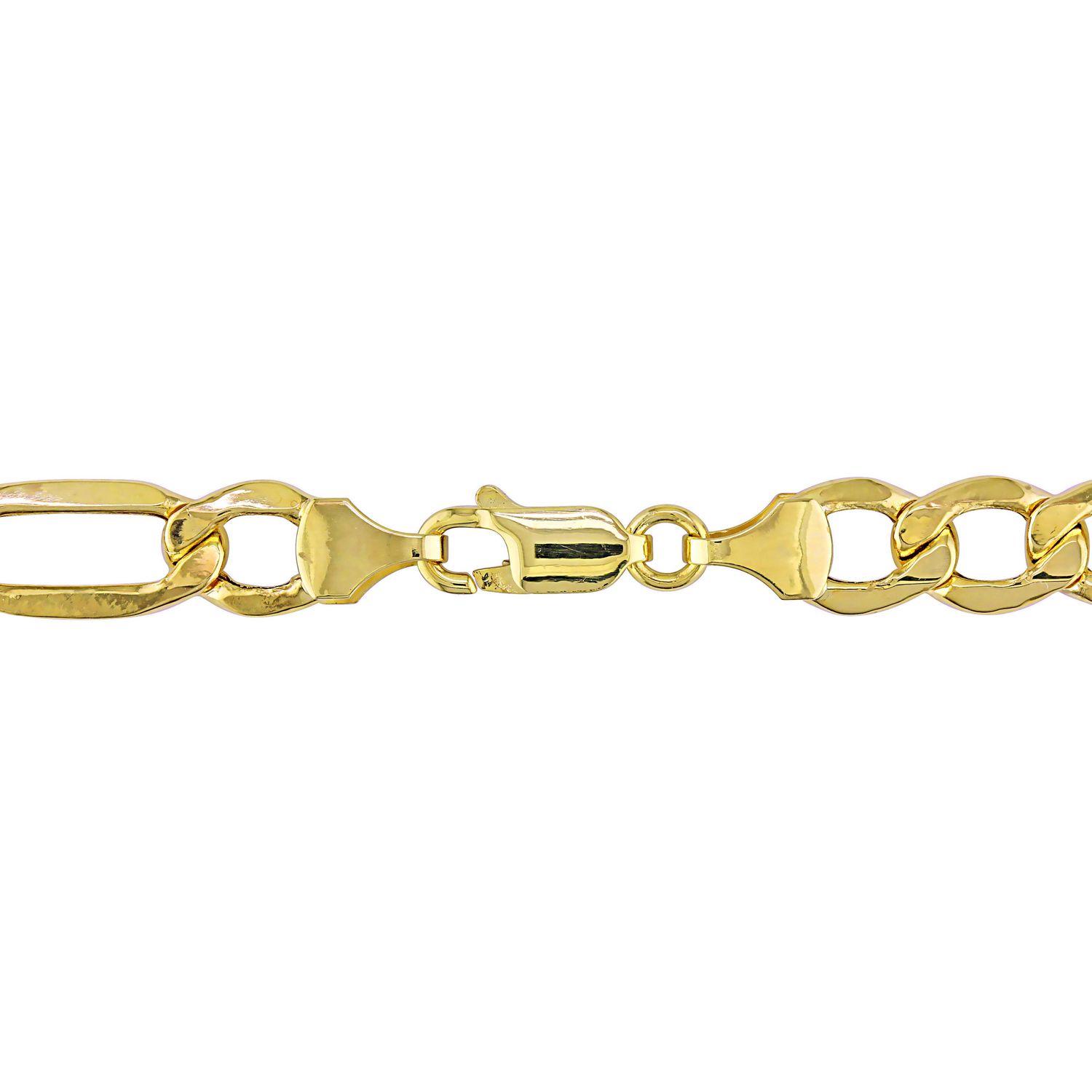 Asteria Men's 10 K Yellow Gold Figaro Link Chain Necklace, 20 