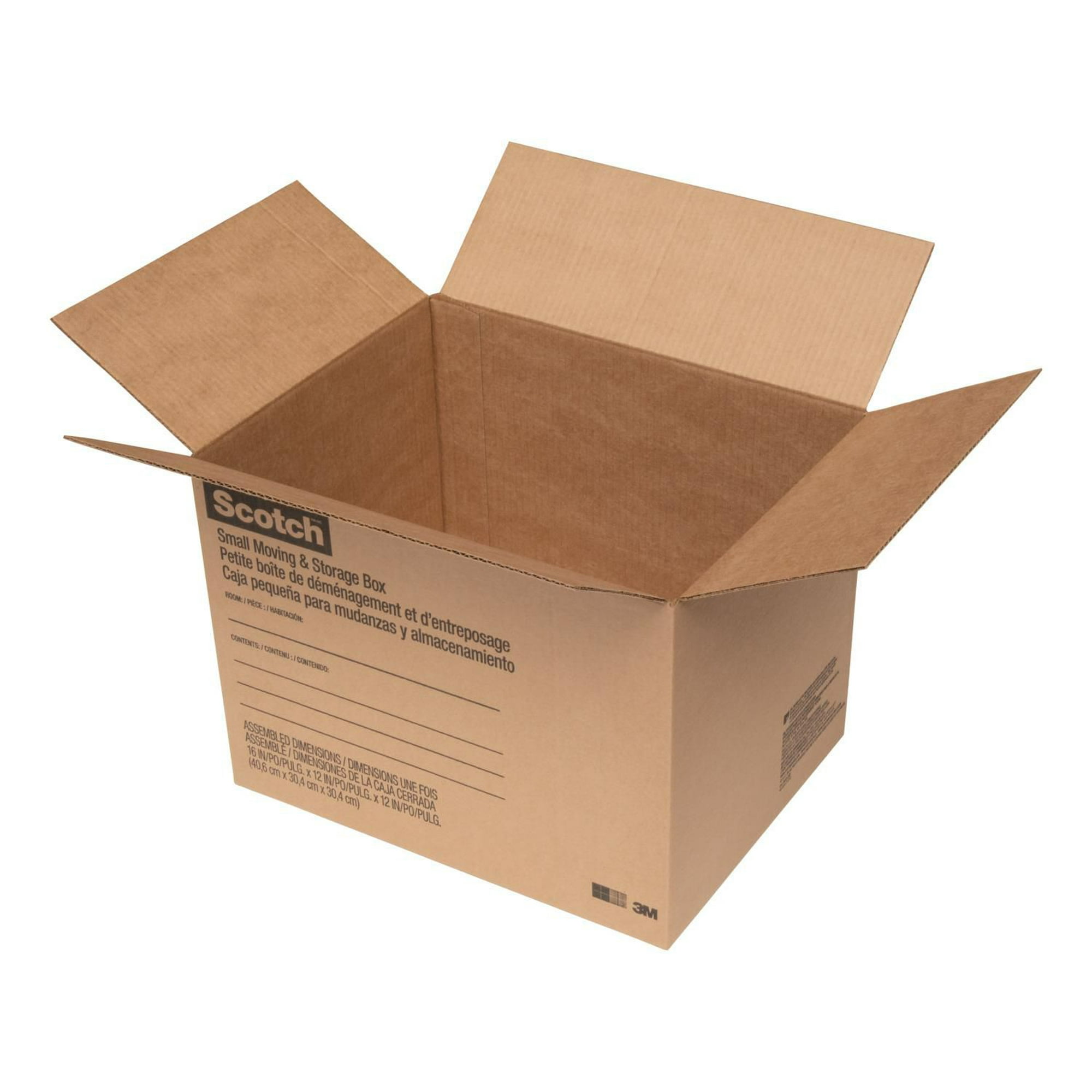 Scotch™ Moving & Storage Box 8026-ESF, 16 in x 12 in x 12 in, Storage Box 