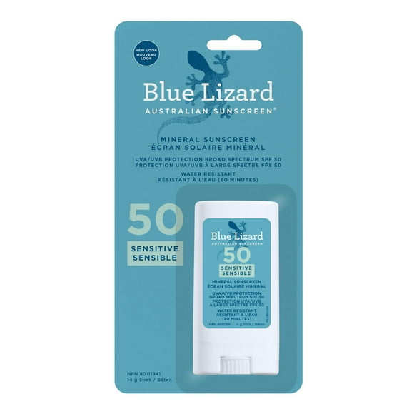 Blue Lizard Mineral Sensitive Sunscreen Stick, SPF 50, 14 g