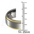 thumbnail image 2 of Quitessential Tungsten Laser Polished Gold Plated Men's Ring, 2 of 4