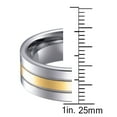 thumbnail image 2 of Quitessential Tungsten Laser Polished Gold Plated Men's Ring, 2 of 4
