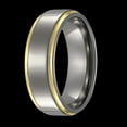 thumbnail image 3 of Quitessential Tungsten Laser Polished Gold Plated Men's Ring, 3 of 4
