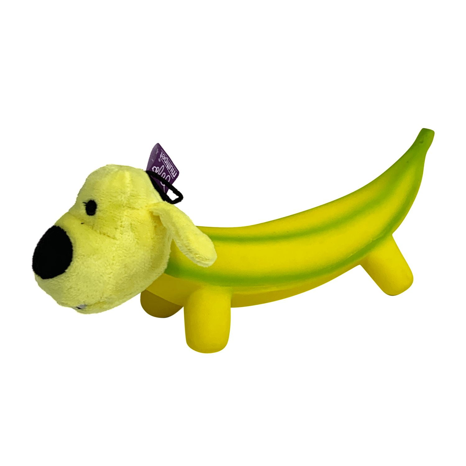 Multipet Smiling Loofa Dog Plush Latex Banana Dog Toy Plush Latex Banana Dog Toy Walmart