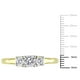 Bague de fiançailles Miabella avec 0.63 carat de saphir blanc synthétique en or jaune 10k – image 3 sur 4