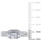 Ensemble nuptial Miadora avec 0.50 carat de diamant de coupe princesse, baguette et ronde en or blanc 10k – image 3 sur 4