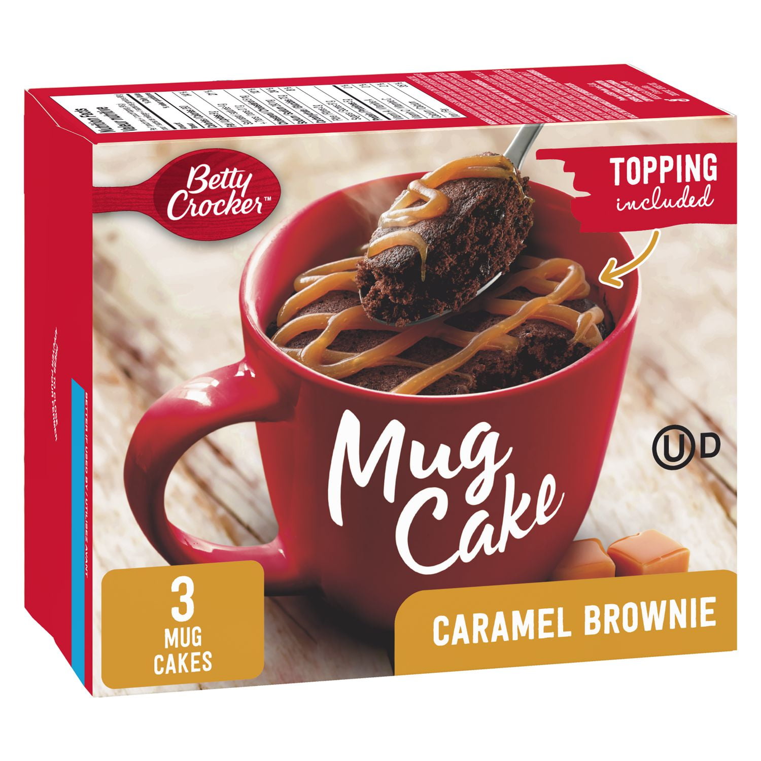 Betty Crocker Mug Cake Caramel Brownie with Caramel Topping Walmart