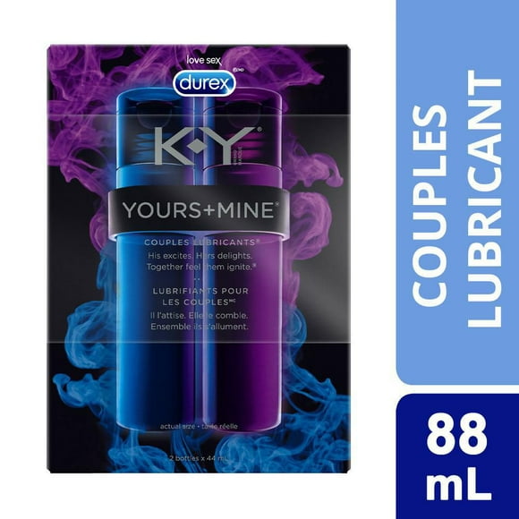 K-Y Yours + Mine Couples Personal Lubricants, Warming & Tingling, 2 x 44 mL