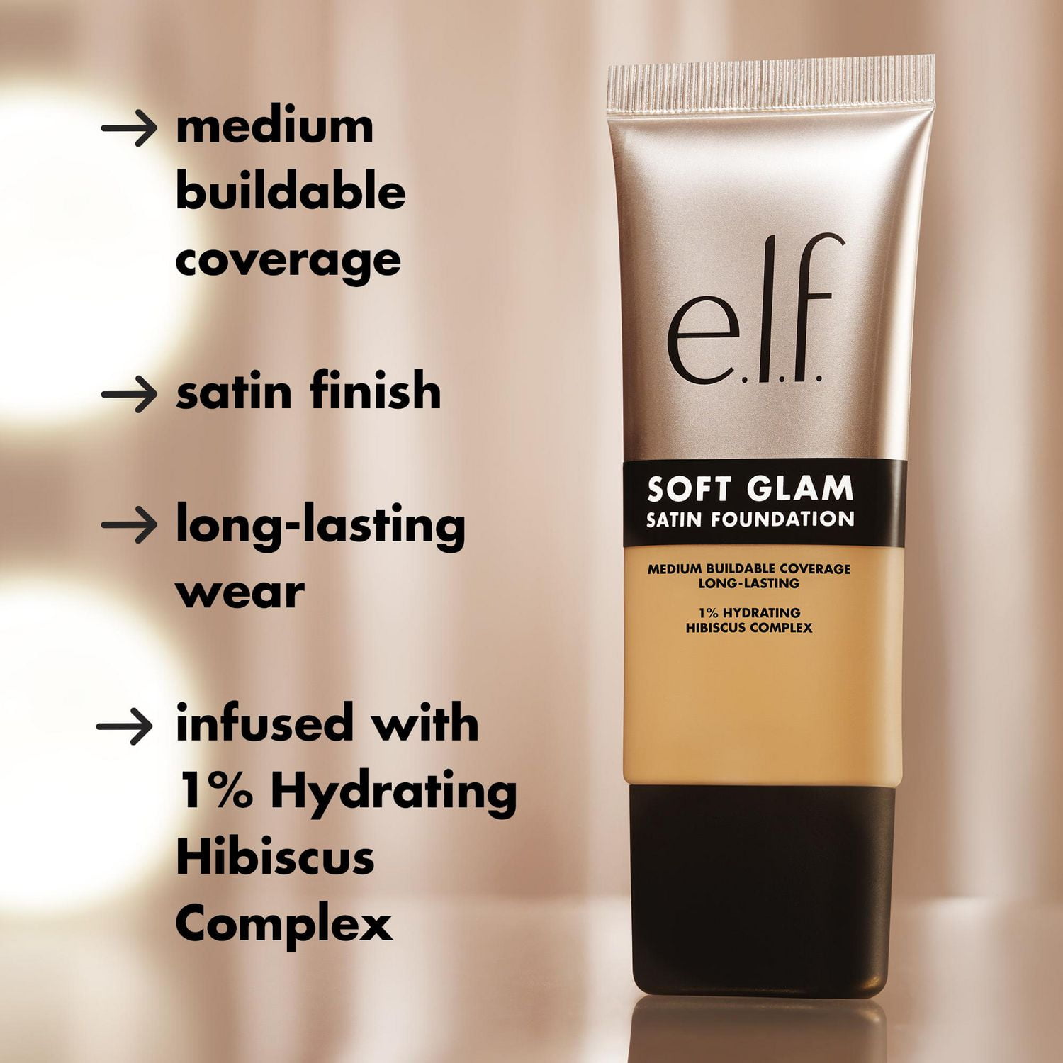 e.l.f. Cosmetics Soft Glam Satin Foundation Hibiscus complex. 30 ml Walmart