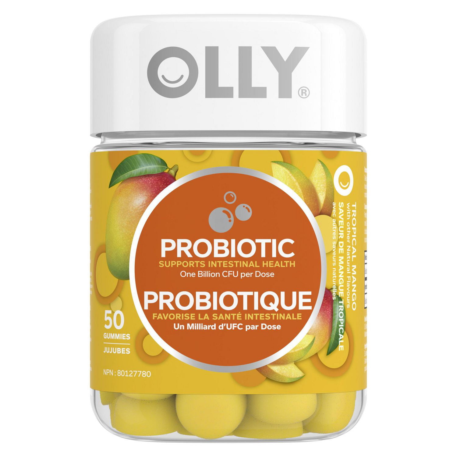 OLLY  with Tropical Mango Probiotic Supplement