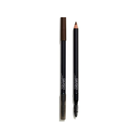 GOSH - Eye Brow Pencil - 005 Dark Brown, 2in1/PERFUME FREE/VEGAN