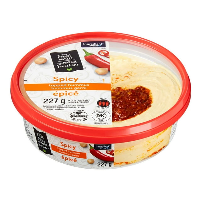 Hummus épicé garni Mon marché fraîcheur
