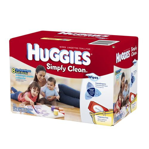 Débarbouillettes Huggies® Simply Clean, Emballage de recharge (512 ct)