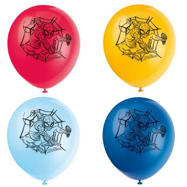 8 Ballons Spiderman en latex pour l'anniversaire de votre enfant