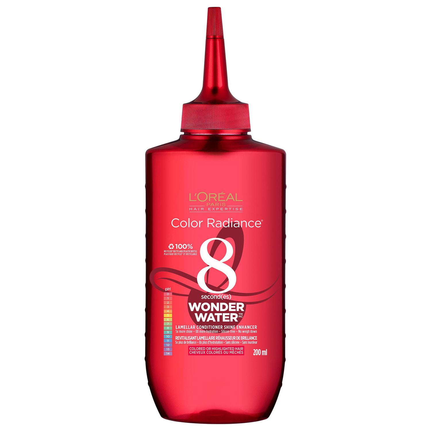 L'Oréal Paris Color Radiance 8 Second Wonder Water, Acidic Rinse, Lamellar  Conditioner, Seals Hair Cuticles and Shine Enhancer, For Colored Hair,  200ml, Lamellar Acidic Rinse 