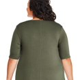 thumbnail image 3 of George Plus Women's Sharkbite Hem Tee, 3 of 6
