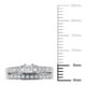 Ensemble nuptial Miabella avec 0.33 carat de diamant de coupe princesse, baguette et ronde en or blanc 10k – image 3 sur 4