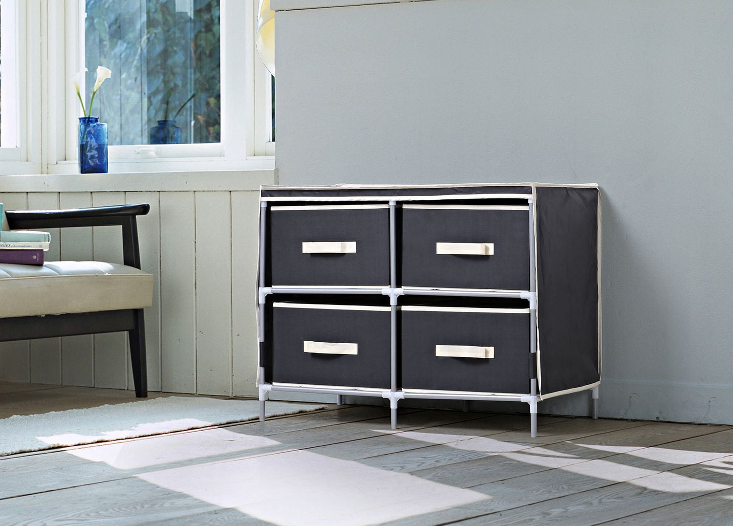 Homestar Black Fabric Dresser with 4 Drawers Walmart Canada