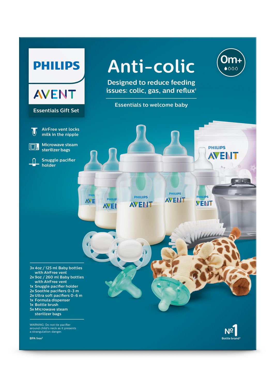 Biberon anti-colique Philips Avent avec ensemble cadeau AirFree