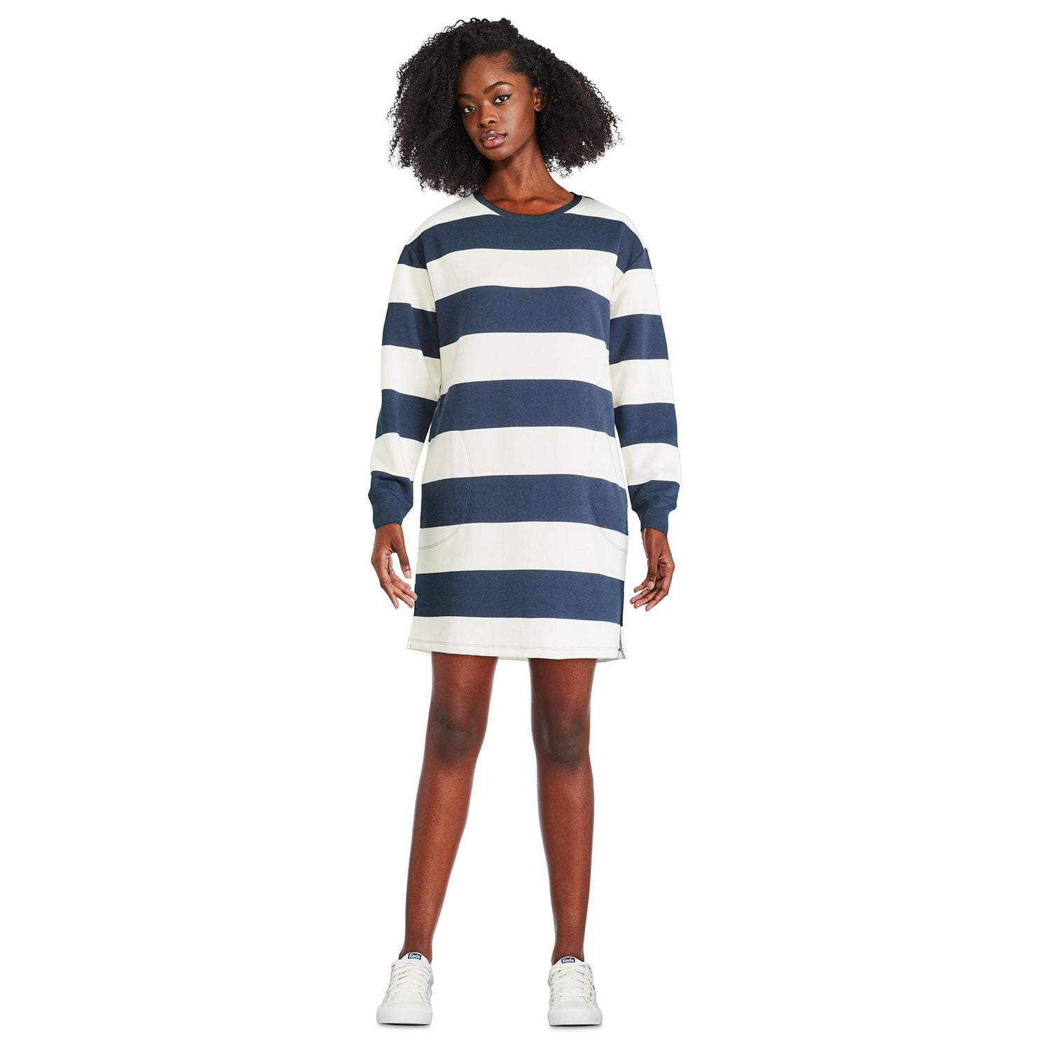 Crew neck sweater dress sale