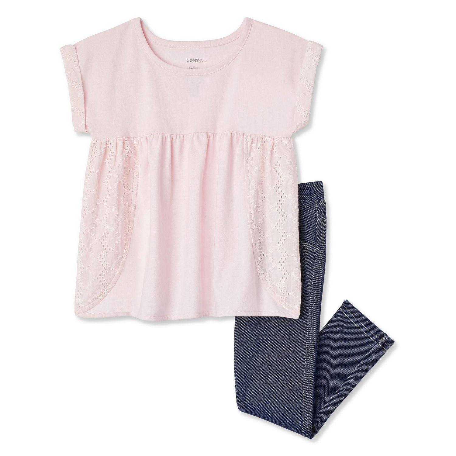 Baby Girls' Eyelet Top and Jegging 2Piece Set Walmart Canada
