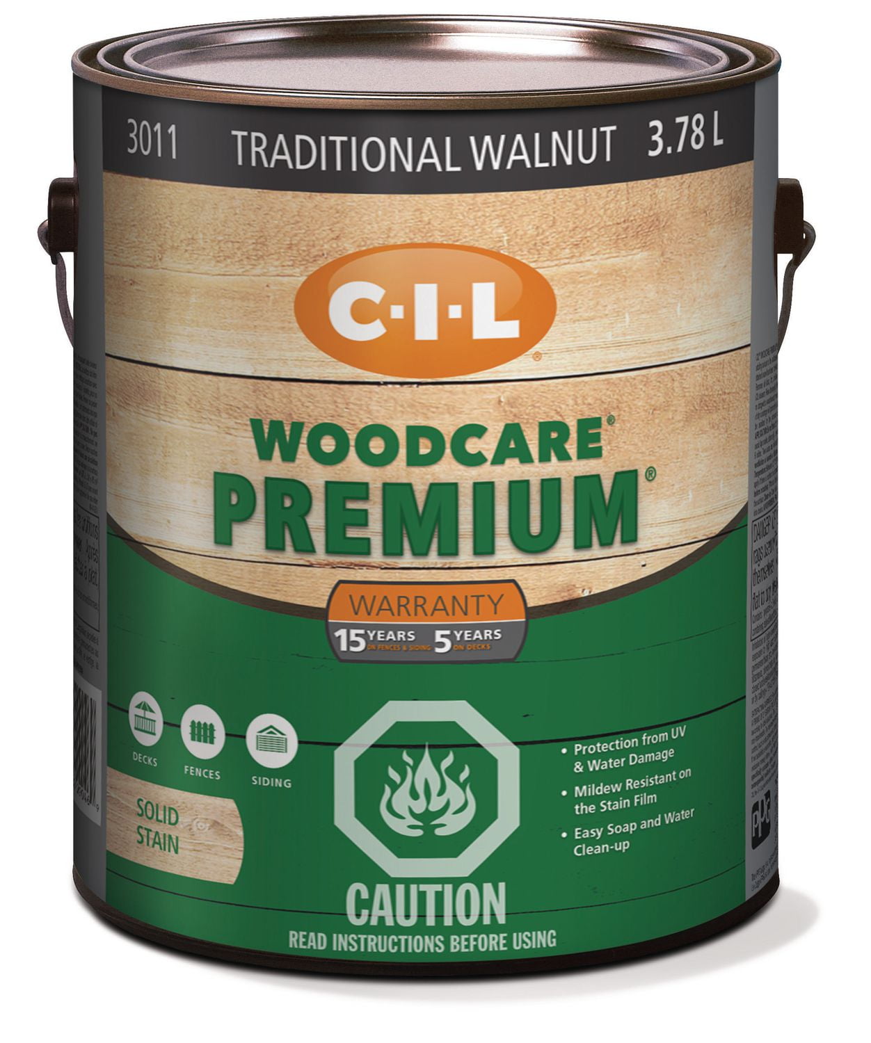 &quot;CIL WOODCARE Exterior Wood Stain Solid, Traditional