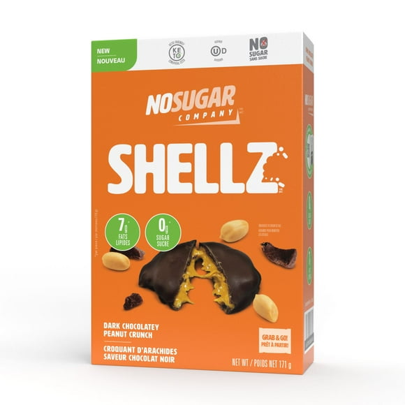 No Sugar Shellz Dark Chocolatey Peanut Crunch, 171g