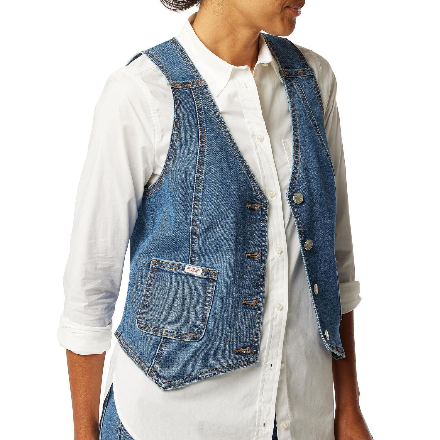 Levi strauss denim vest best sale