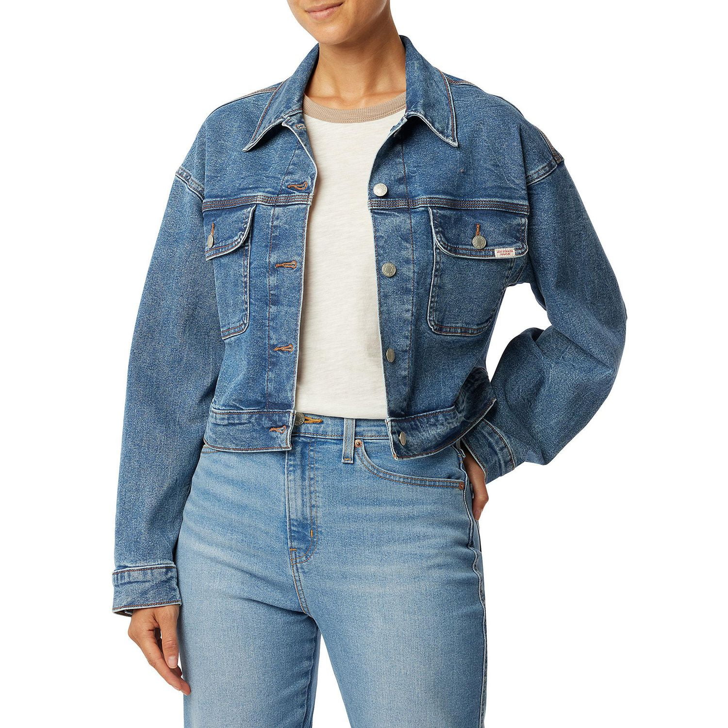 Levi Strauss Signature Women s 95 Trucker Jacket Available sizes XS XL Walmart