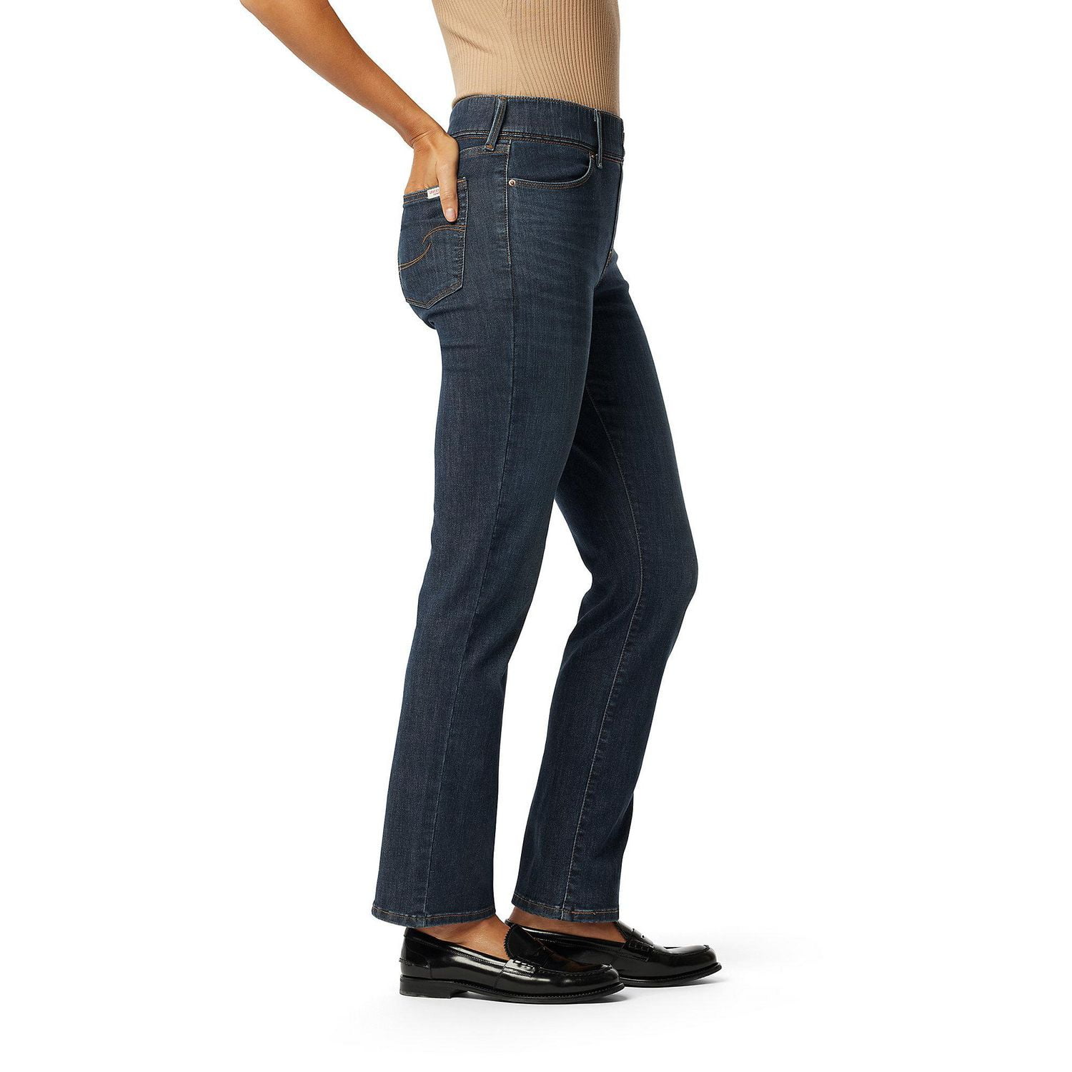 Levi Strauss Signature Women s Shaping Perfect Pull On Straight Jeans Available sizes 2 18 Walmart