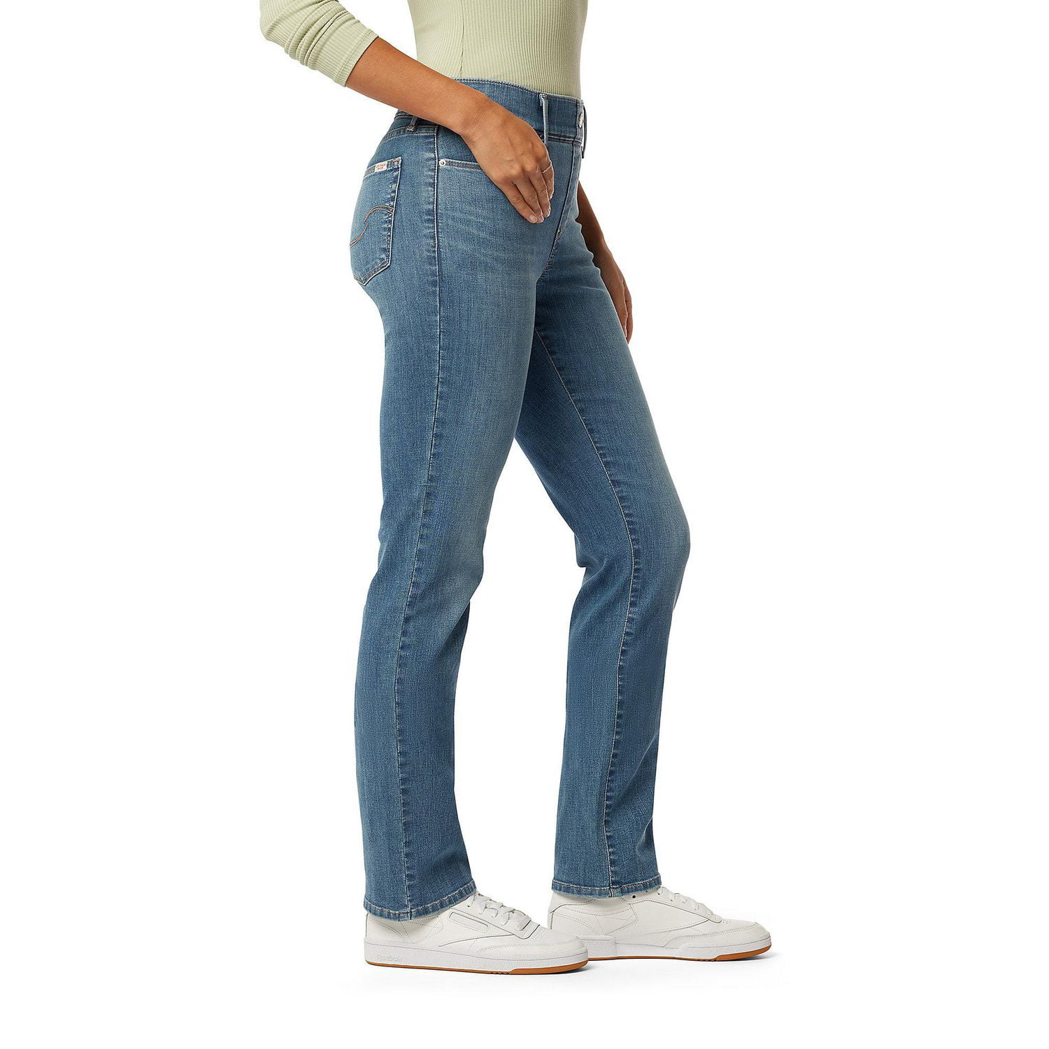 Levi Strauss Signature Women s Shaping Perfect Pull On Straight Jeans Available sizes 2 18 Walmart