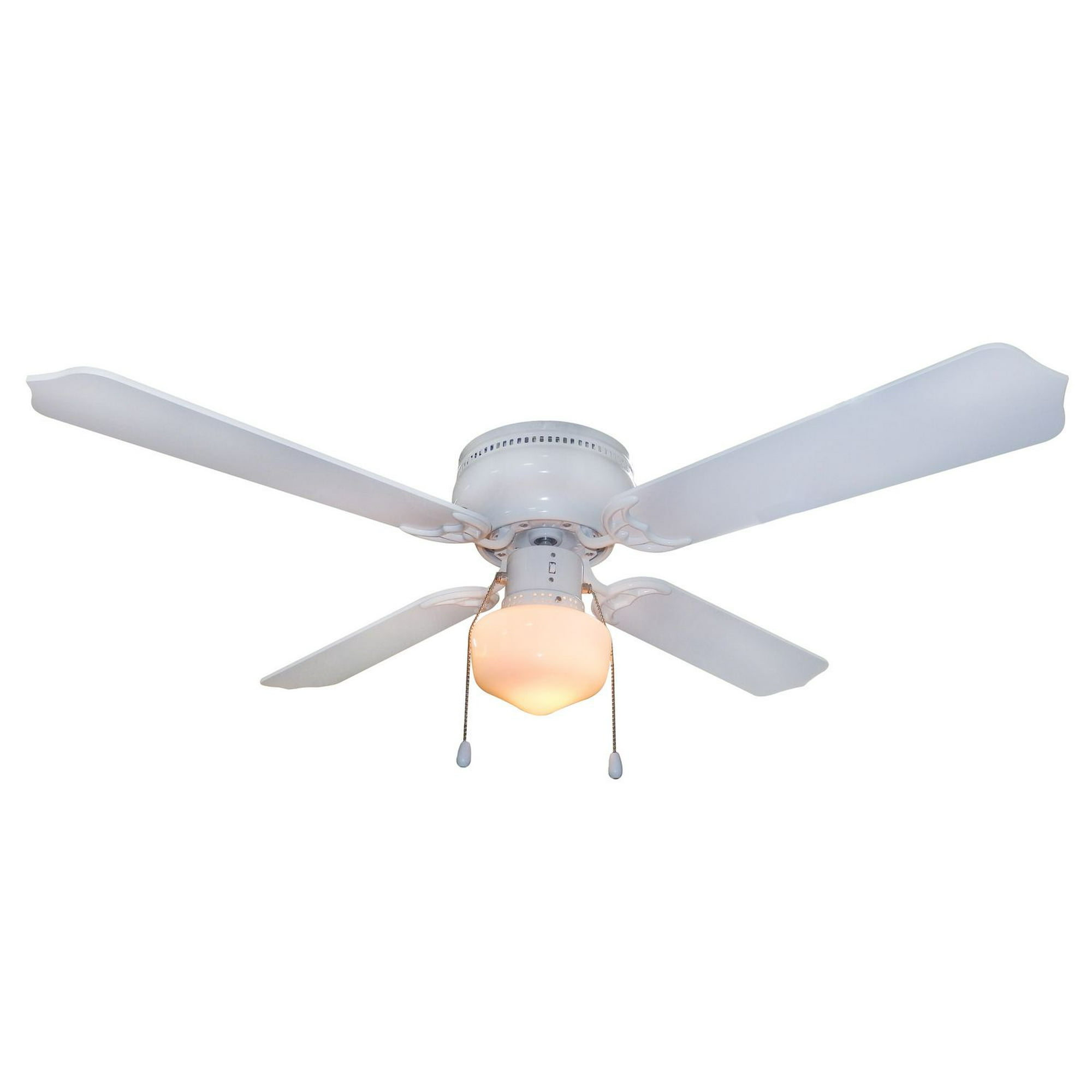 Home Trends 42 Single Light White Flushmount Ceiling Fan 
