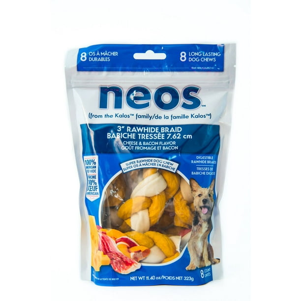 Neos - Babiche tressée 5 cm:  Goût fromage et bacon