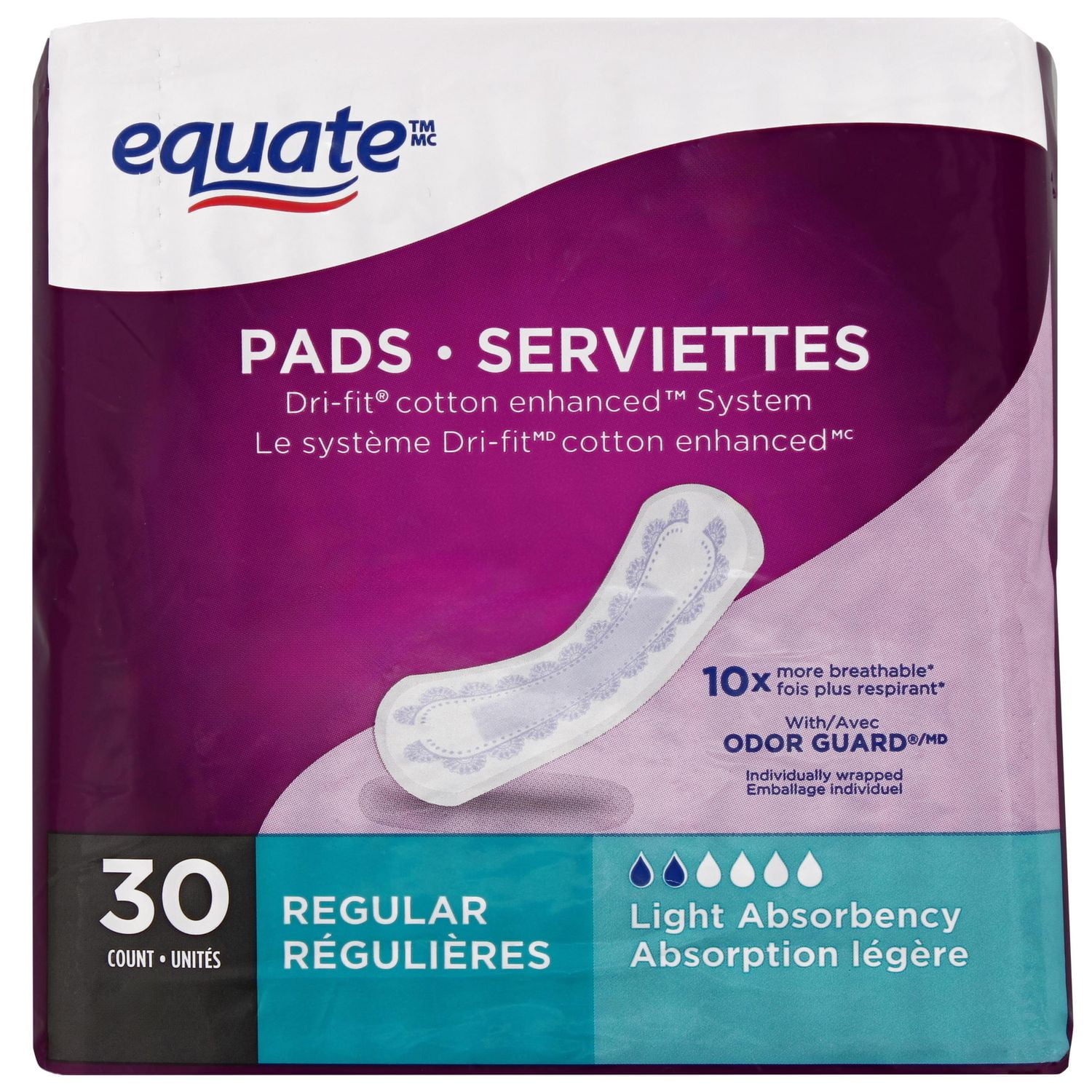 Equate Light Bladder Control Pads
