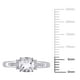 Bague de fiançailles Miabella avec 1.25 carat de topaze blanc synthétique de coupe coussin et diamant en or blanc 10k – image 3 sur 3