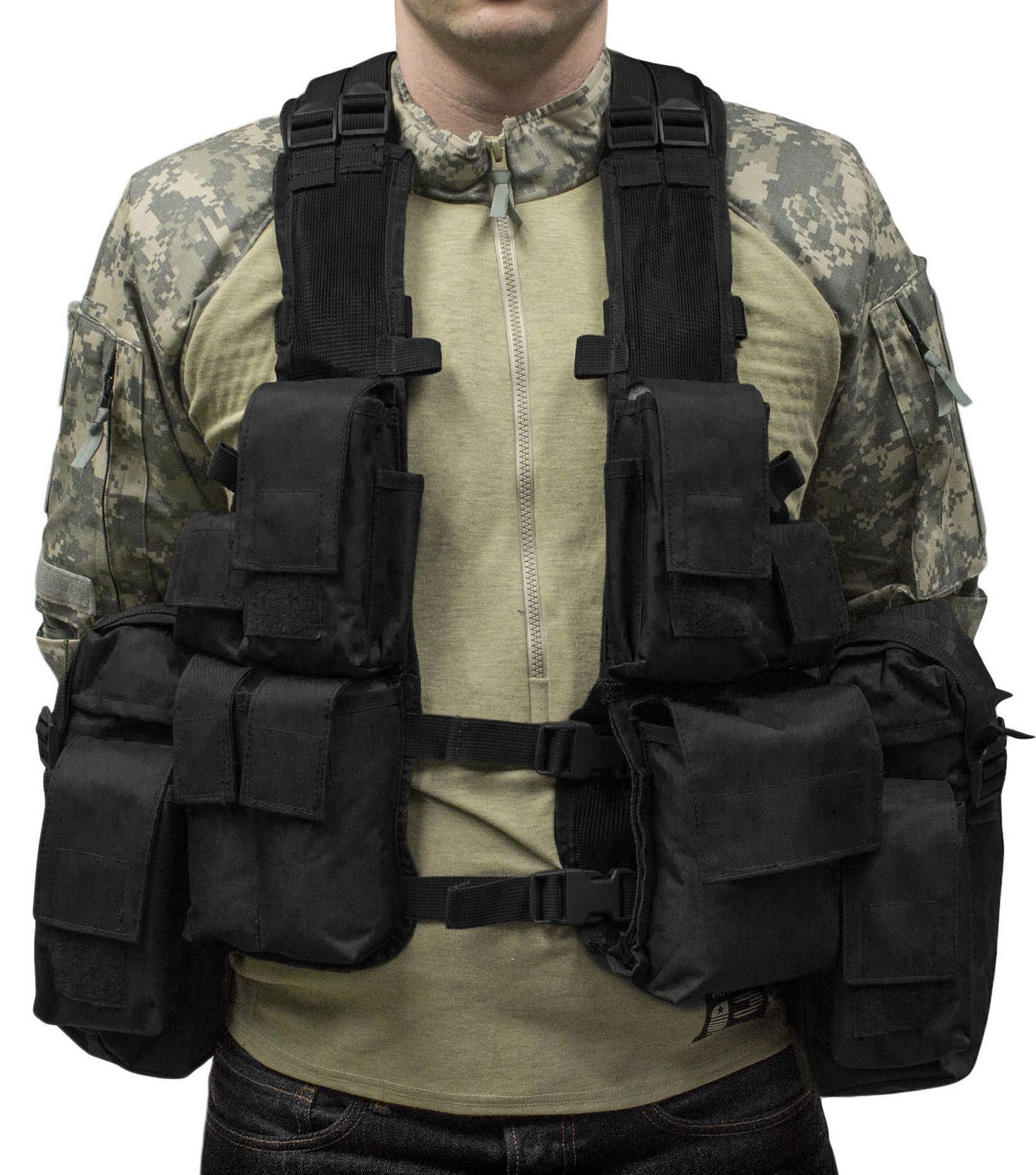 Tactical Plate Carrier Vest with Free US Flag Patch Mil Spec 1000D Ny   Redemption Tactical