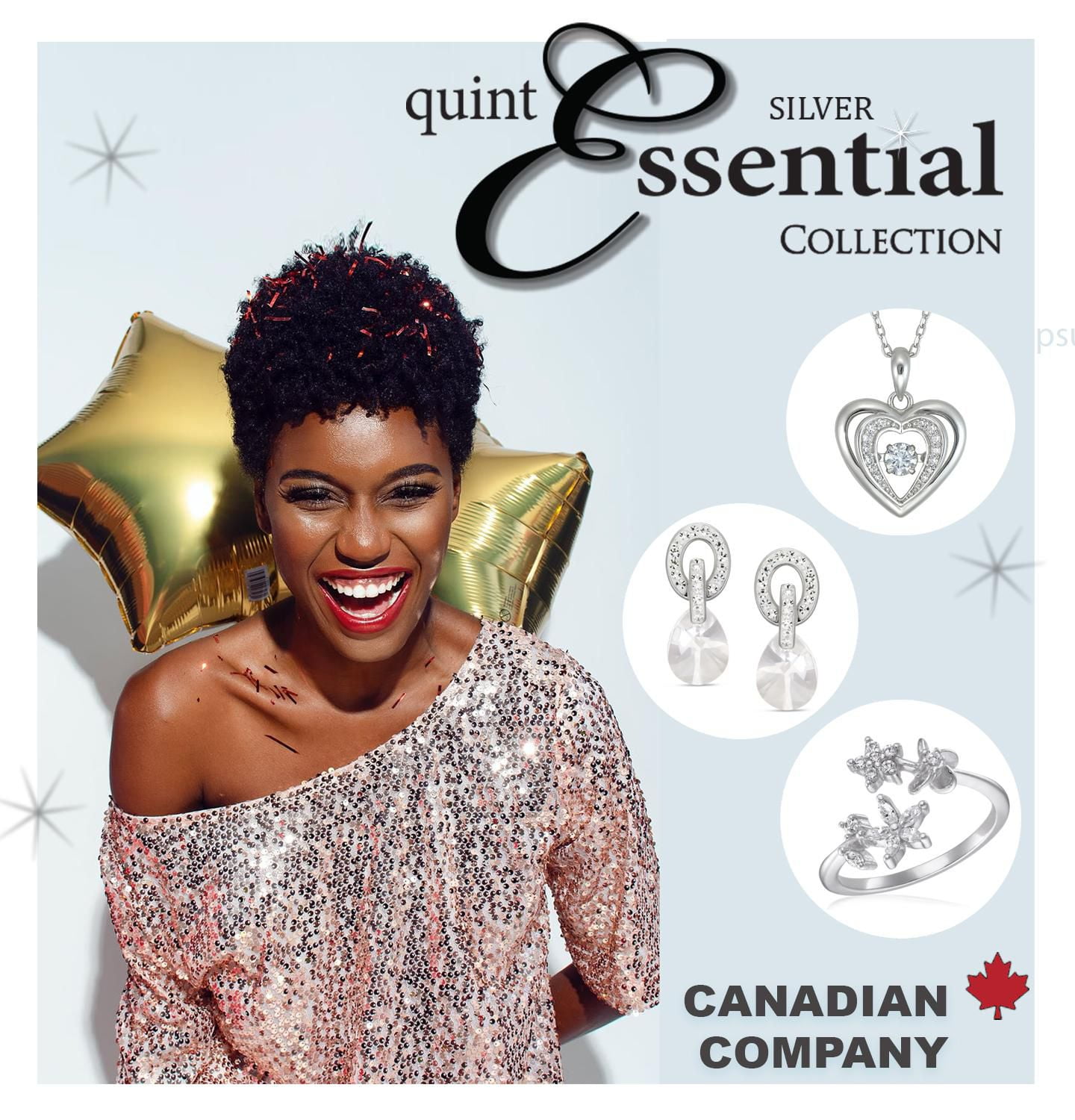 Bague diamant en argent sterling pour femme Quintessential