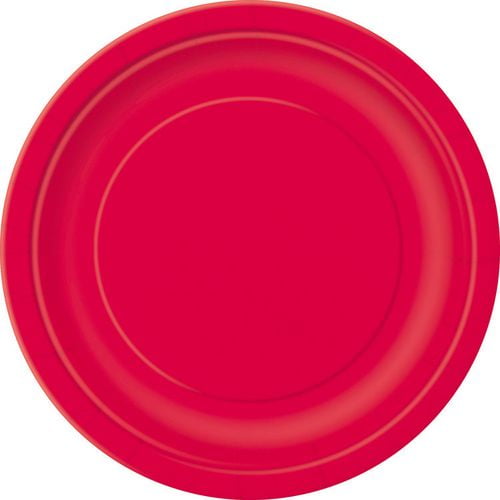 Red 7" Round Plates Walmart Canada