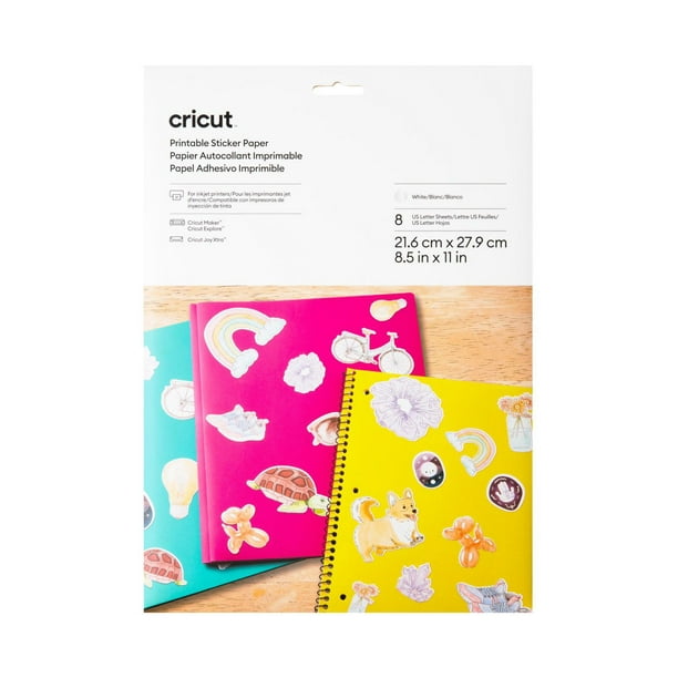 Papier autocollant imprimable Cricut™ - Lettre US (8 unités