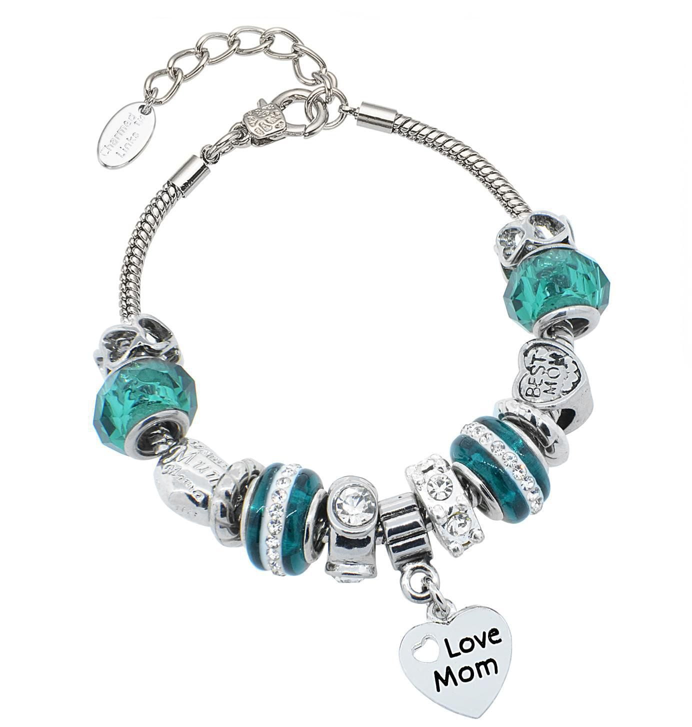 Quintessential Stainless Steel "Love Mom" Charm Bracelet Walmart Canada