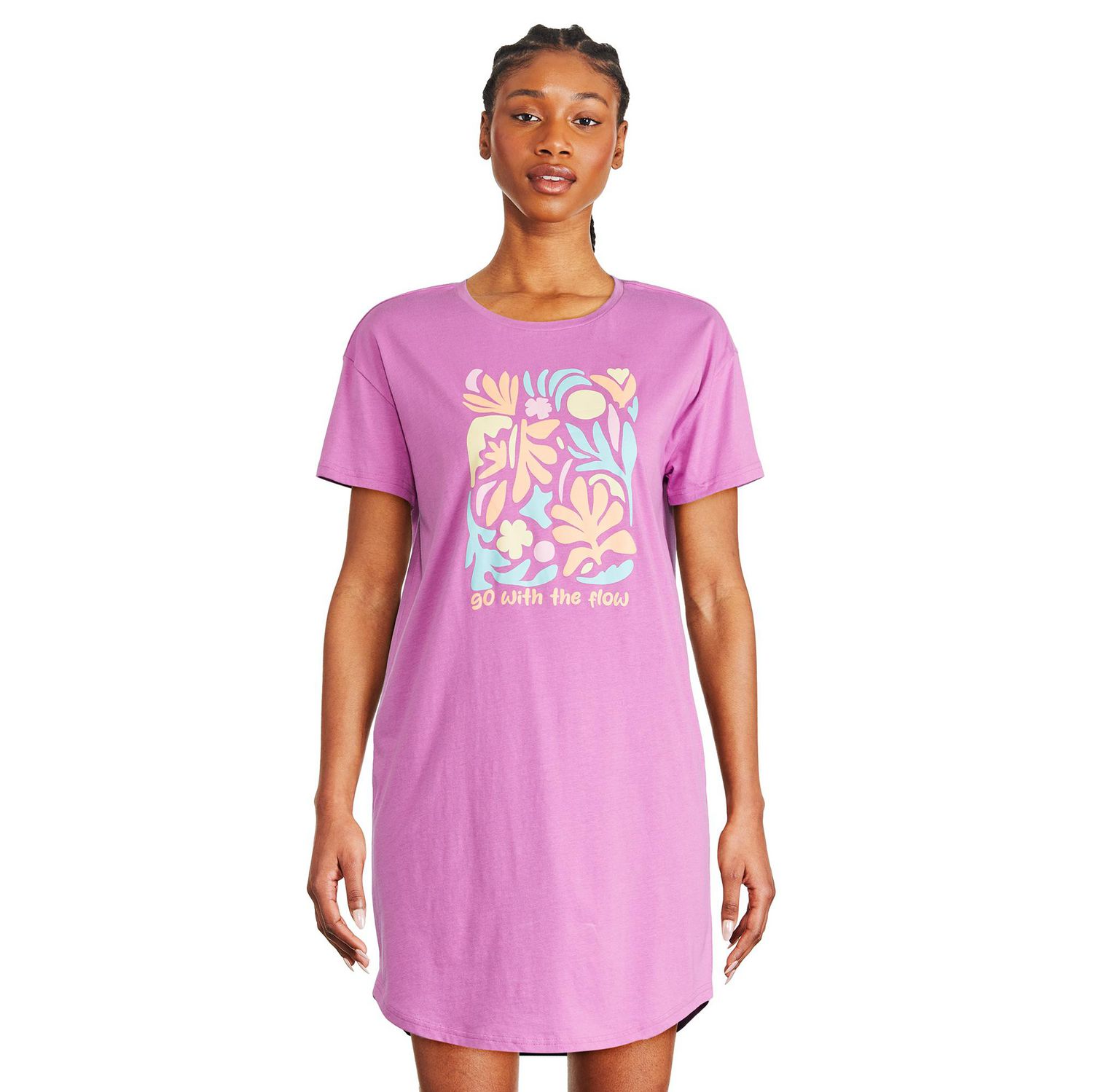 Chemise de nuit à encolure ras du cou George pour femmes